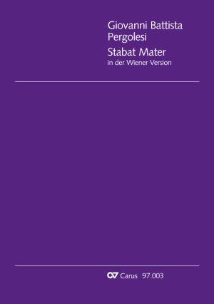 Giovanni Battista Pergolesi: Stabat Mater - Partition | Carus-Verlag