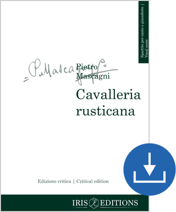 Cavalleria rusticana Melodramma in un atto Vocal score digital (download), pdf file, for hire