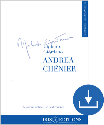 Andrea Chénier Opera in quattro quadri Réduction piano-chant (téléchargement), fichier pdf, en location