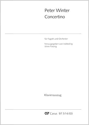 Peter von Winter: Concertino - Noten | Carus-Verlag