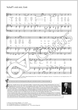 Johann Sebastian Bach: Schaff's mit mir, Gott - Noten