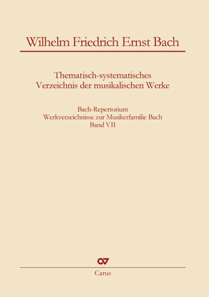 Bach-Repertorium 7: Wilhelm Friedrich Ernst Bach - Bücher