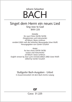 Johann Sebastian Bach Sing To The Lord A New Song Full - 