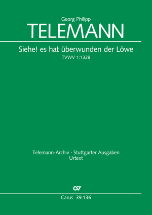 Telemann Siehe! es hat überwunden der Löwe Noten