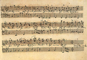 Johann Sebastian Bach: Anna Magdalena Bachs Notenhandschrift