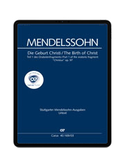 Mendelssohn: Christus. Teil I: Die Geburt Christi. carus music